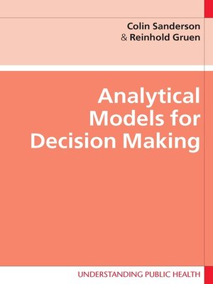 cover image of Analytical Models for Decision Making